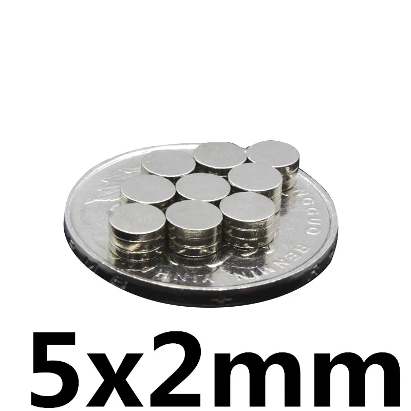 

60Pcs/Set Mini 5 x 2 mm N35 Neodymium Magnets Electric Magnet Permanent Strong NdFeB Magneets Aimant Powerful Magnets