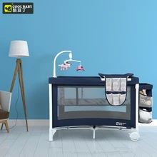 Coolbaby детская кровать европейская многофункциональная Складная портативная детская кроватка игровая кровать