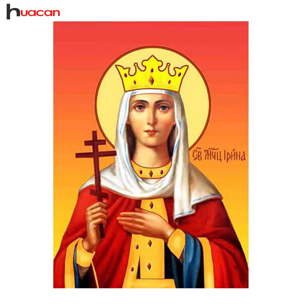 

Huacan Diamond Embroidery Religion Painting Diamond Mosaic Pictures of Rhinestones Needlework DIY Pattern Icons Home Decor