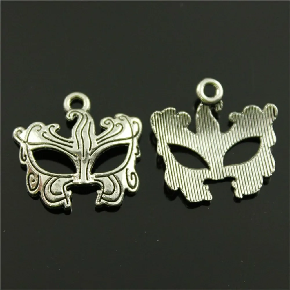 15pcs Drama Mask Charm Masquerade Mask Charms Theatre Mask Antique