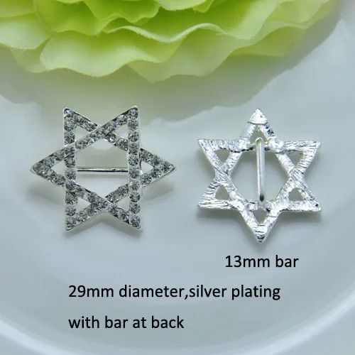 

(J0467) metal rhinestone buckle,29mmx29mm,silver plating,13mm bar