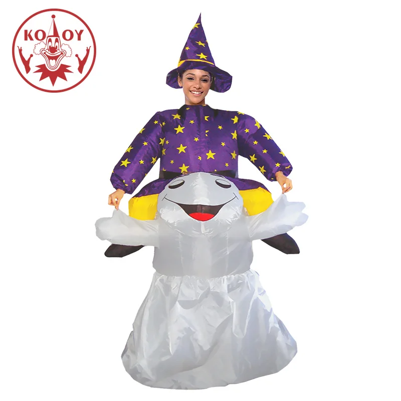 Inflatable Witch Carry On Ghost Halloween Adult Crazy Cosutmes Blow Up
