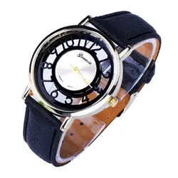 Классические полые для женщин s часы Аналоговые кварцевые наручные часы Новая мода повседневное наручные часы для женщин