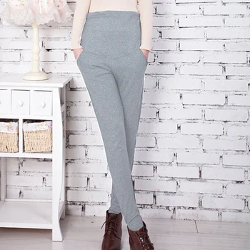 

Pregnant Women Pants Adjustable Waist Elastic Minimalist Loose Plus Size Maternity