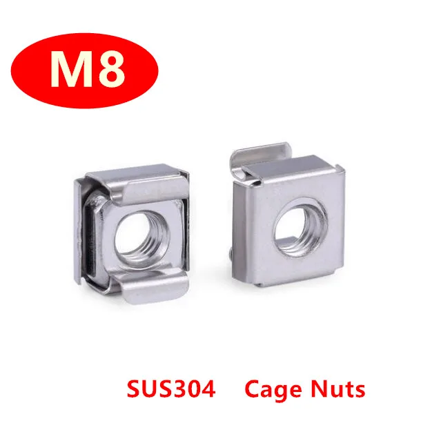 20pcs 304 Stainless steel M8 Nut Quartet Floating Nut Cassette