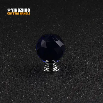 

1pc 30mm Knob Tiradores Muebles K9 Crystal Handle Diamond Glass Door Cabinet Drawer Ball In Hand Wholesale Single Hole