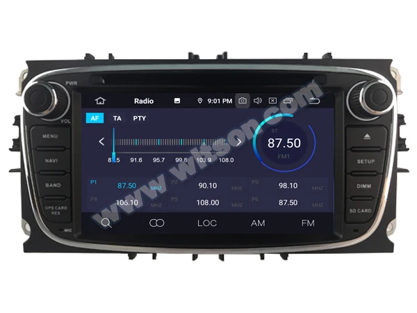 Discount 7" Android 9.0 Pie OS Car DVD Multimedia Navigation GPS Radio for Ford Focus 2008-2011 & S-Max 2008-2011 & Galaxy 2011-2012 3