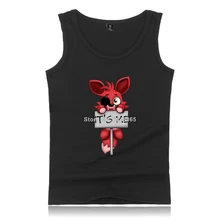 Fnaf/майки для мальчиков с принтом Five Nights At Freddy's, повседневный топ на бретелях, мужская рубашка без рукавов, плюс размер, Летний жилет, мужская одежда