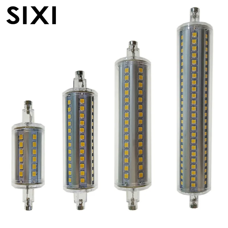 

r7s led 10W Dimmable 118mm 360 degree 5W 78mm lampadas led r7s bulb 12W 135mm 15W 189mm replace halogen lamp 25mm diameter