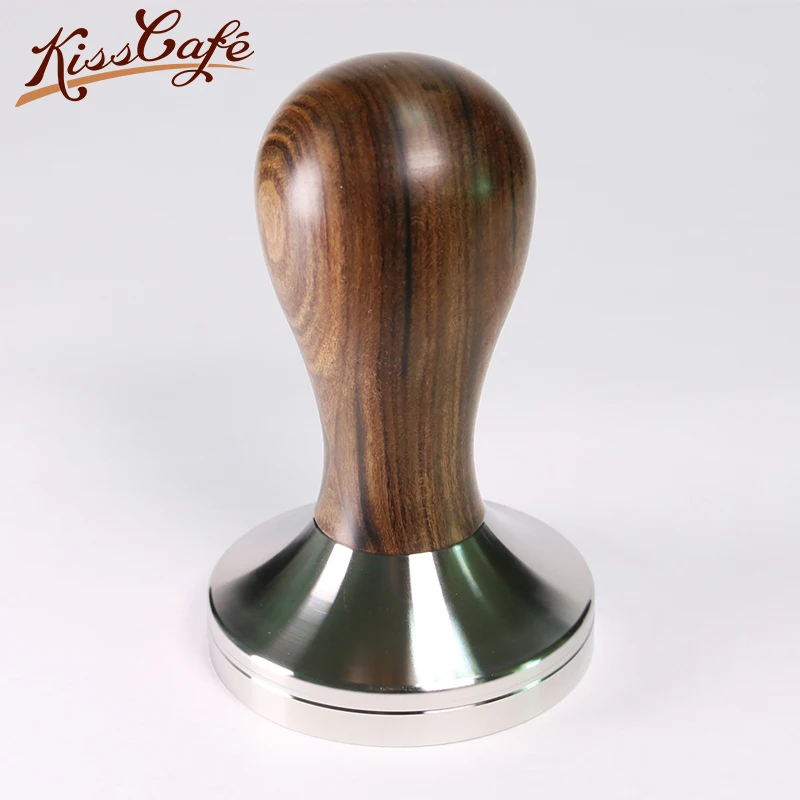 41/49/51/53/57.5/58/58.35mm Chacate Preto Wooden Tamper Coffee Powder Hammer with 304 Stainless Steel Base Coffee Accessories 41/49/51/53/57.5/58/58.35mm Chacate Preto Wooden Tamper Coffee Powder Hammer with 304 Stainless Steel Base Coffee Accessories