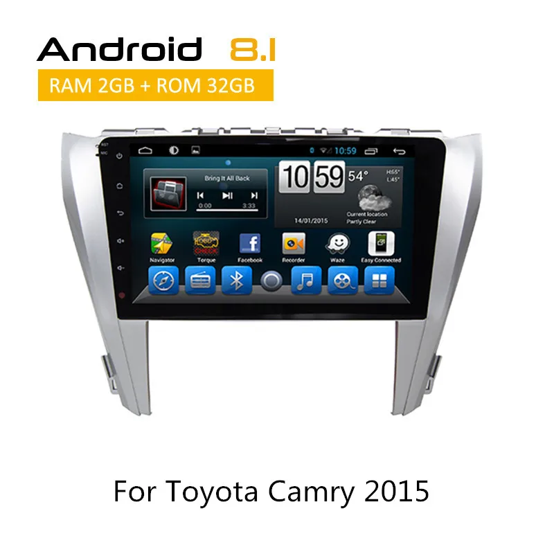 2 Din Автомобильная стерео мультимедийная система для Toyota Camry 2015 2016 Android 8 1 с gps