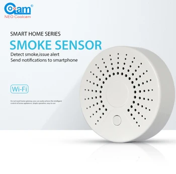 

WiFi Smart Smoke Detector Wireless Fire Smoke Sensor Temperature Detector For Home Security Alarm System APP Control