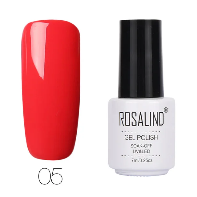 Гель ROSALIND 1 лак 7 мл 01-58 чистый цвет серия Гель лак для ногтей отмачиваемый УФ-лампа для маникюра ногтей полуперманентные Лаки - Цвет: RC05