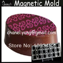 18 шт. овальной формы шоколад нержавеющая Магнитная форма с переводной лист для шоколада Сделай своими руками инструменты