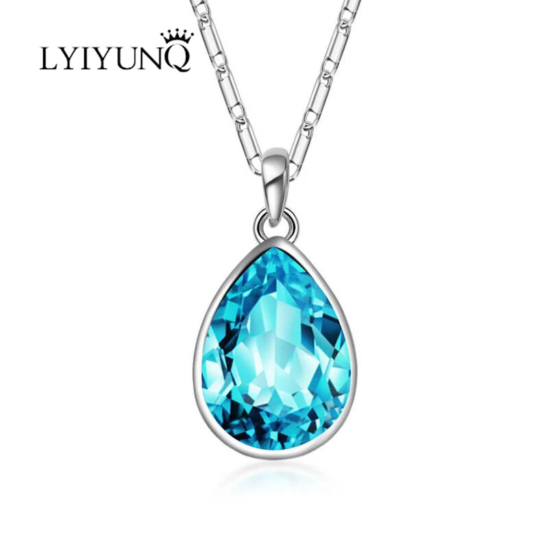 LYIYUNQ Classic Water Drop Pendant Necklace Fashion Simple Style Big