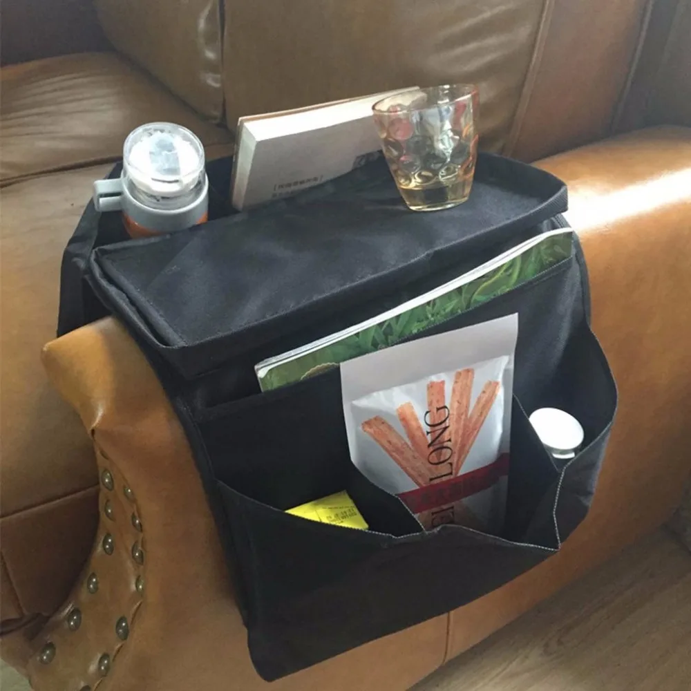 6 Pockets Sofa Storage Bag Arm Rest Organizer Remote Control Holder Bag