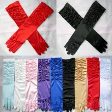 38 см женские сексуальные длинные разноцветные перчатки для танцев, модные перчатки для вечеринок