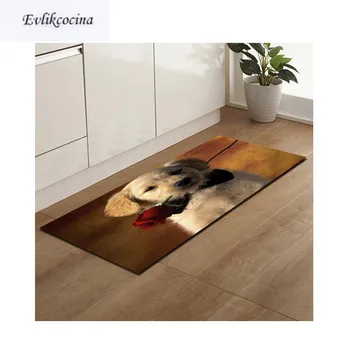 

Free Shipping Gentleman Dog Anti Slip Badkamer Bath Mat Door Floor Tapete Banheiro Carpet For Toliet Non Slip Alfombra Bano
