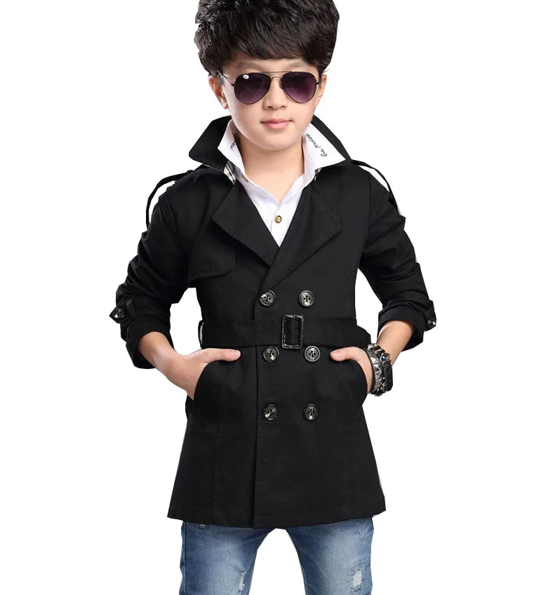 Garçon/fille trench coat vent manteau boutonnage double 100% coton taille 3-16 ans Garçon/fille trench coat vent manteau boutonnage double 100% coton taille 3-16 ans