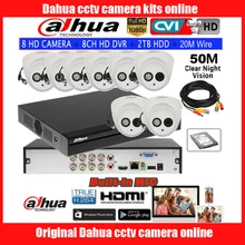 DAHUA 1080 P HD CCTV камера безопасности камера CVI Встроенный микрофон HAC-HDW1200E-A 8CH HCVR5108HS-S3 комплект камер в маскирирующем колпаке HDD с проводом 20 м