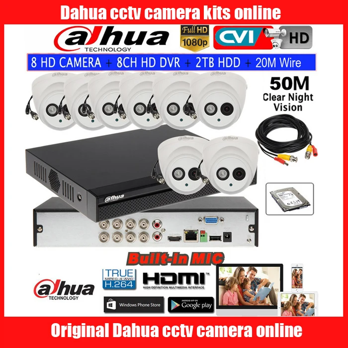 Камера видеонаблюдения DAHUA 1080P HD CVI со встроенным микрофоном|Система наблюдения| |
