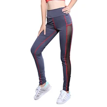 2017 Fitness Leggings Breathable Mesh Female High Waist Running Tights Women Sportswear Gym Workout Yoga Pants Sport Wear