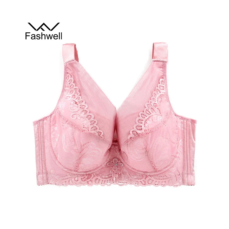 Sexy solid Lace Bra Full Coverage Comfortable Bra for Women Push Up Bras Plus Size D E F Cup Underwire Underwears