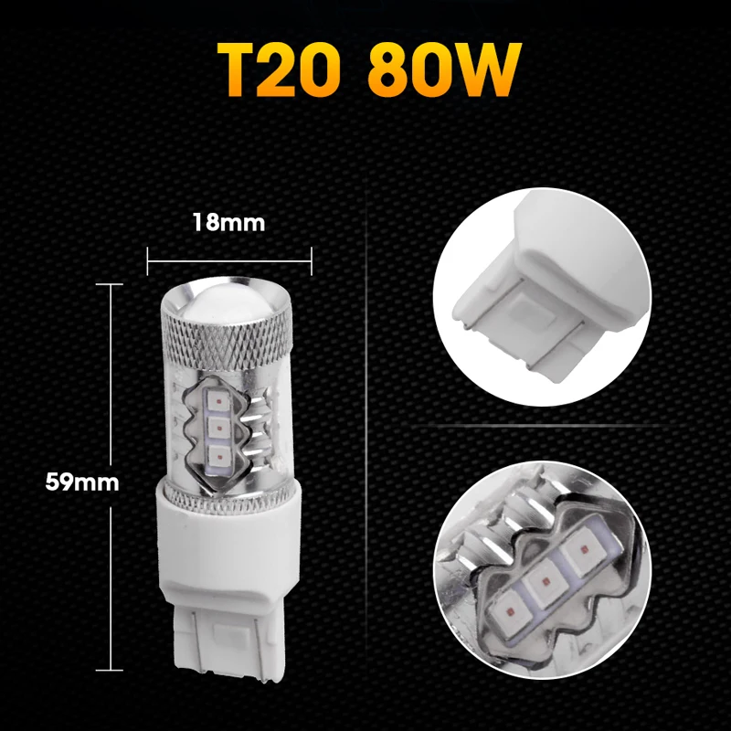 Hlxg 2 шт. T20 7443 580 3030SMD светильник с сигналом поворота s Запасной противотуманный