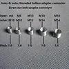 10pieces/lot M6 to M10, M8 to M10, M10 to M12/M14 threaded hollow tube adapter inner outer threaded coupler conveyer adapter ► Photo 1/6