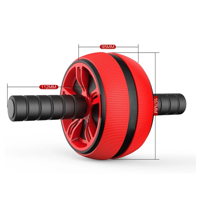 Красный большой Тихий Tpr брюшного колеса ролик тренажер оборудования для фитнеса тренажерный зал домашние упражнения Бодибилдинг Ab ролик