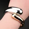 2019 Top Quality Fashion Bangles Gold Color Alloy Simple Wide Opened Bangles Snake Bracelet & Bangles For Women S1605 5