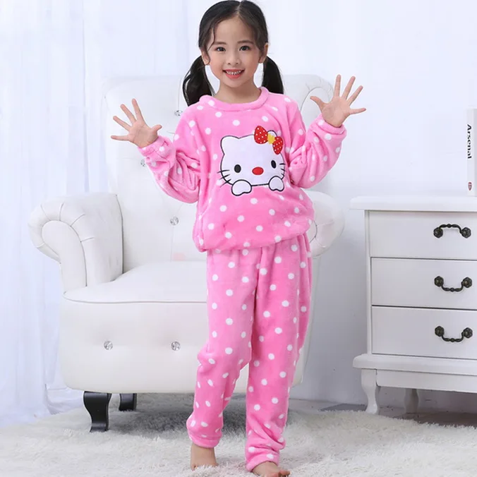 Очень мягкая Пижама для маленьких девочек и мальчиков; плюшевые зимние утепленные детские пижамы с героями мультфильмов; Детские пижамные комплекты; детская одежда для сна для мальчиков и девочек - Цвет: style 10