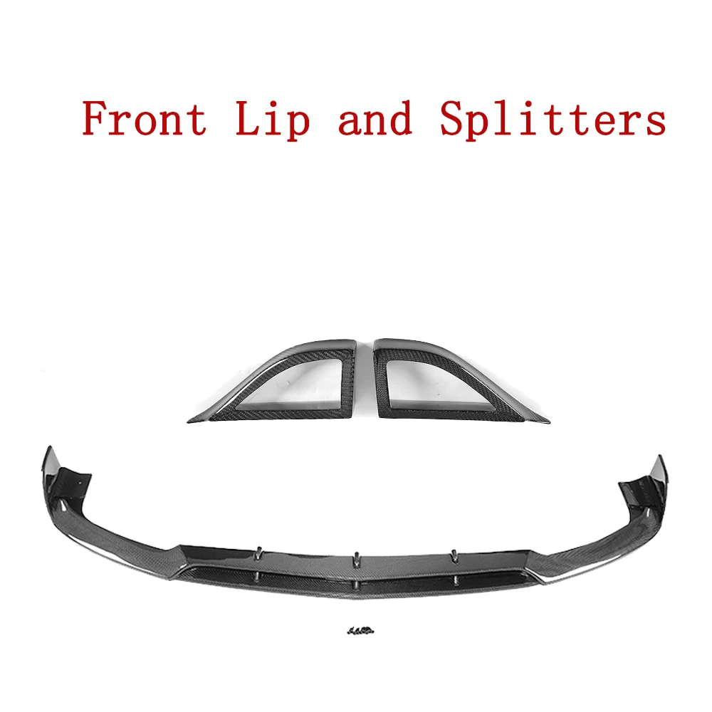 Углеродного волокна гоночный автомобиль переднего бампера для губ сплиттеры Cupwings для Mercedes-Benz W218 CLS63 AMG S Седан 4-дверный - Цвет: Front Lip Splitter