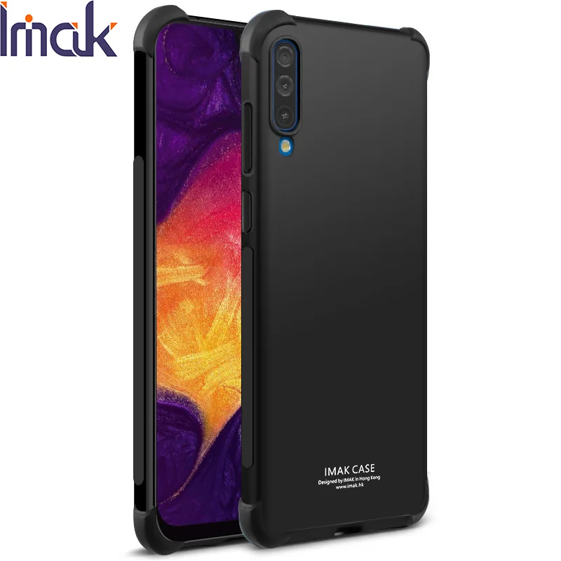 Мягкий силиконовый чехол Imak Для Samsung Galaxy A70 A50 противоударный с подушками