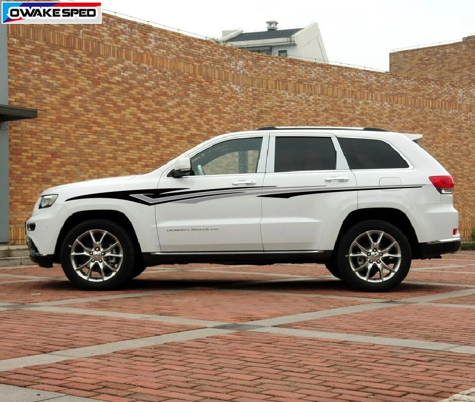 Гоночный Спорт полосы автомобиля стикер Авто тело декор наклейка для Jeep Grand Cherokee внешние аксессуары линии талии наклейки