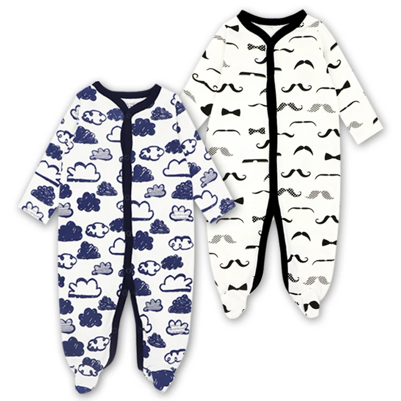 

Newborn Baby Girl Clothes Babies Footed Pajamas Romper Jumpsuit Lucky Child Infant Boys 0-12 Months Clothing