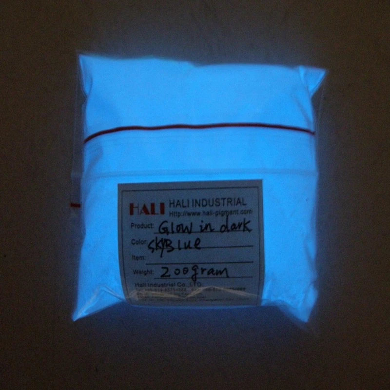 Фотолюминесцентный пигмент, светящийся в темноте пигмент, светящийся порошок, Цвет: небесно-голубой,(закажете 5 kg, дать специальную скидку в зону доставки