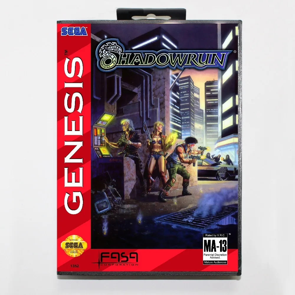 Shadowrun игровой картридж 16 бит MD игровая карта с розничной коробкой для sega Mega Drive для Genesis
