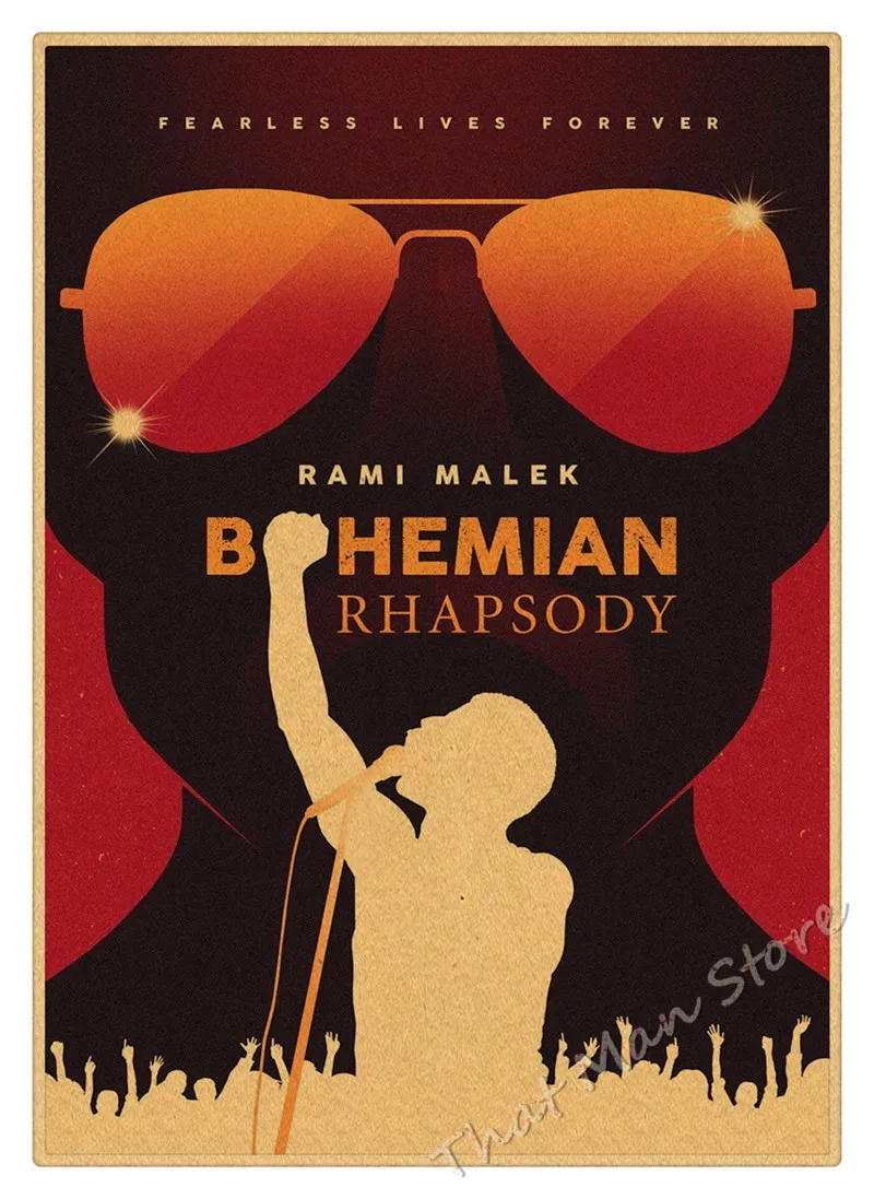 Новая богемная модель Rhapsody Фредди Меркури Queen музыкальный кинопостер крафт