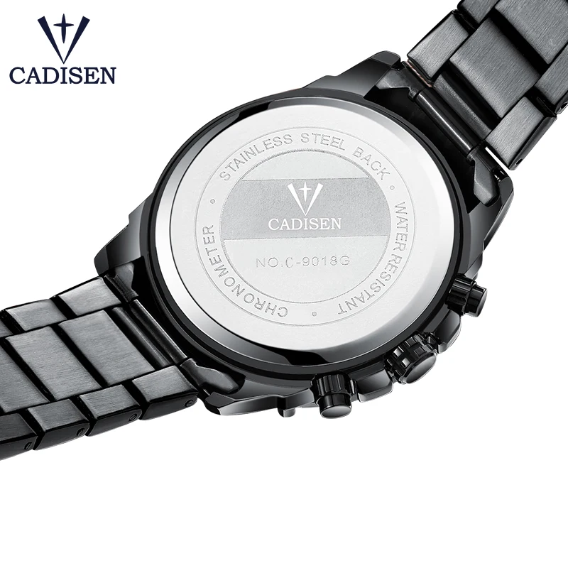 Cadisen Hot Watch Men Top Brand Luxury Sport Fashion Casual Quartz Mens Watches Stainless Steel Waterproof Mans Timer Wristwatch