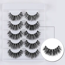 5 пар роскошных 3D норковых волос накладные ресницы Объемные поддельные толстые длинные ресницы Многослойные макияж инструменты Make up beauty Wimpers