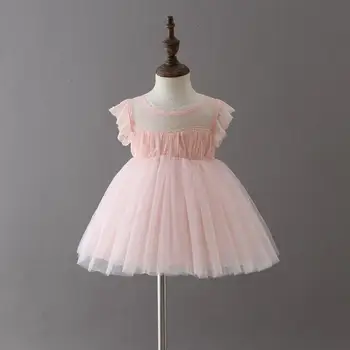 

Pink White Thin Baby Dress for Birthday Party Girls Clothes Soft Baby Girl Dresses Wedding Princess Party Dress Baby Shower Gift