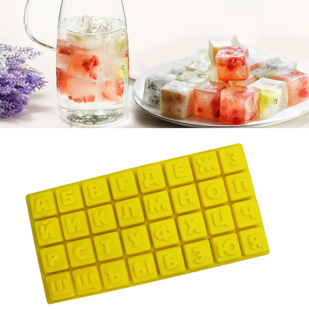 

Baking Tools Cake LETTER Mold Silicone Chocolate Russian Alphabet Mold Form For Ice Cube DIY Gift Maker Mould 32 Ice Cube jan25