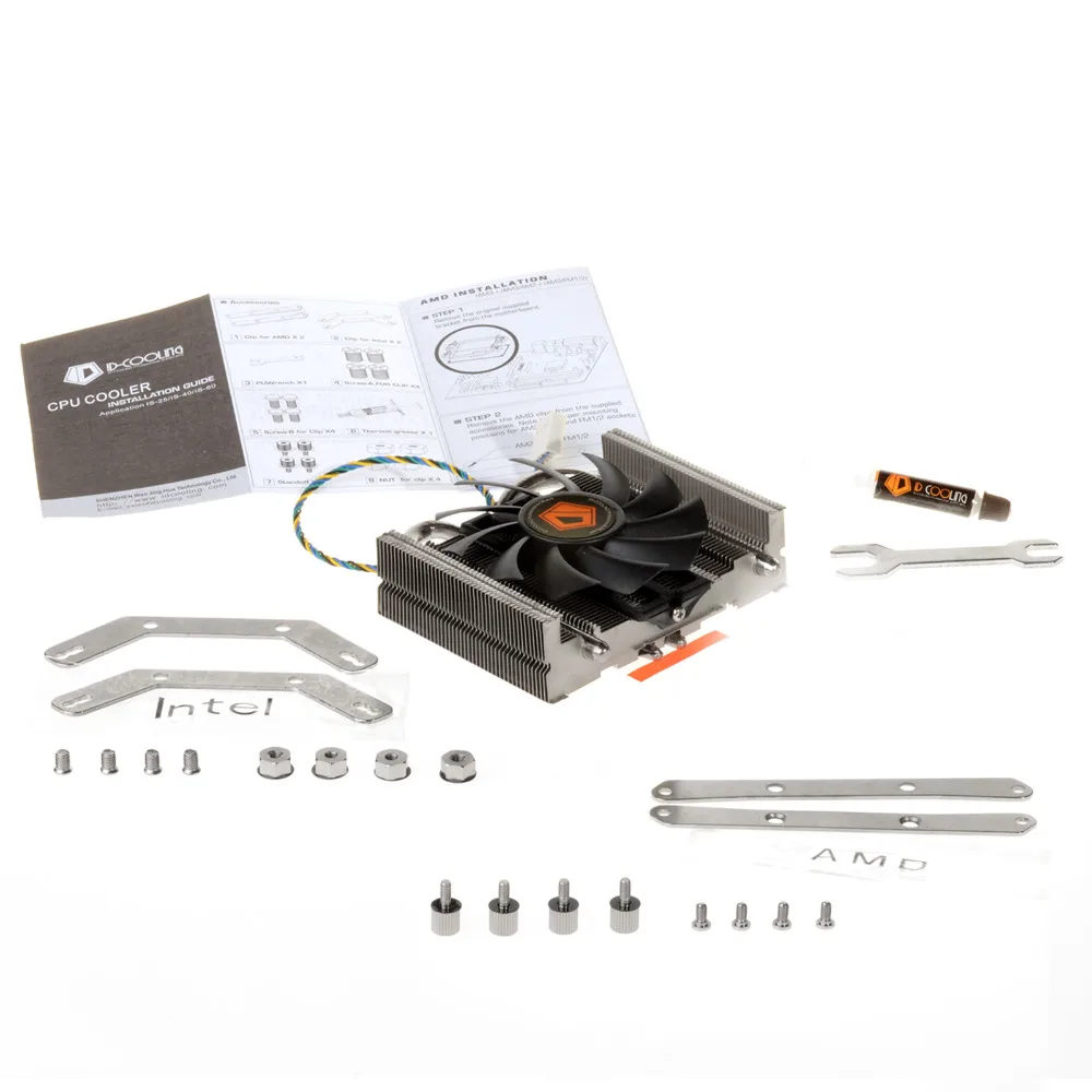 Is 25i ID COOLING для ITX и HTPC систем низкопрофильный TDP 75 Вт кулер процессора ультра