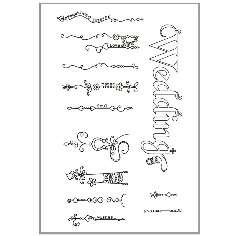 

KLJUYP Wedding Clear Stamps Scrapbook Paper Craft Clear stamp scrapbooking 872