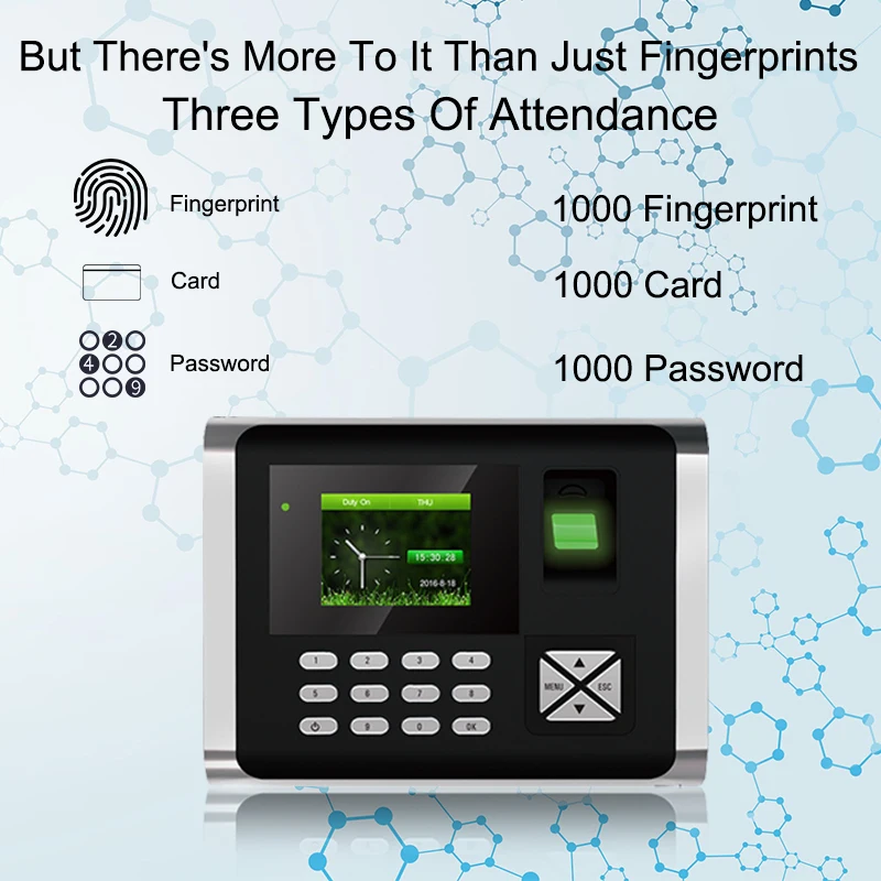 Eseye Biometric Time Attendance System TCPIP Fingerprint RFID Access Control System Reader Time Clock Employee Office Machine