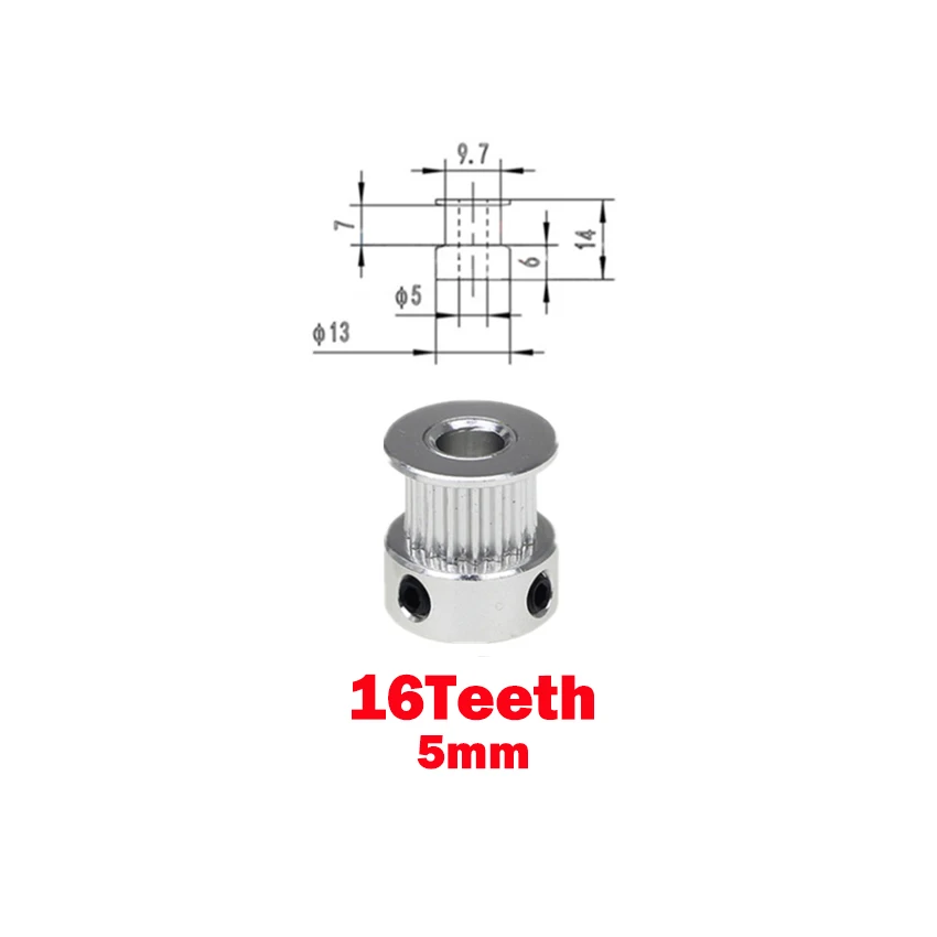 GT2 шкив 3d принтер запчасти аксессуар GT2 20 зубов 16 зубов 16 20 зубов диаметр 5 мм/8 мм ГРМ алюминиевый для GT2 6 мм открытый ремень ГРМ