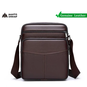 

Genuine Leather Bag for Men Vintage Cross Body Bags Male Flap Shoulder Bags Single Menssenger Bags Boys Solid Famous Brand Bags