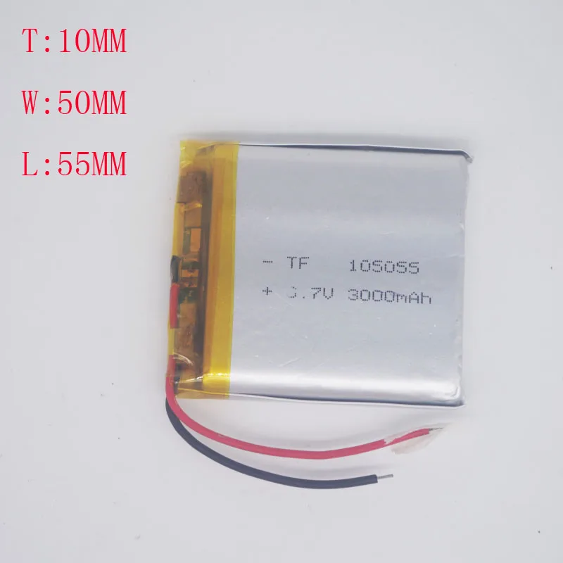 3.7V Polymer Lithium Battery 105055/105056 3000mAh Navigator Electronic
