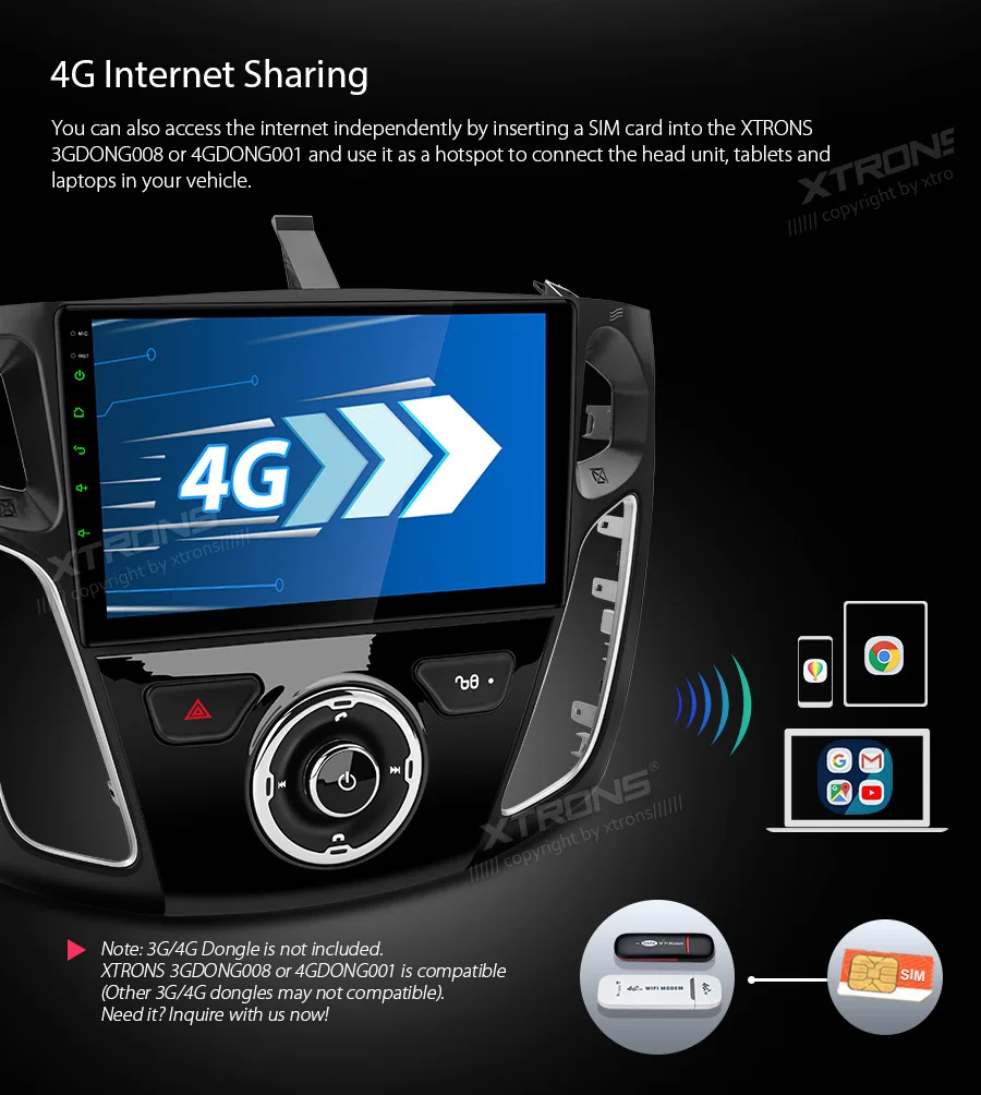 Cheap XTRONS 9" Android 8.1 Octa Core 2GB RAM 32GB ROM Car Multimedia Player GPS navigation for Ford focus 2012-2017 TPMS DAB No DVD 11